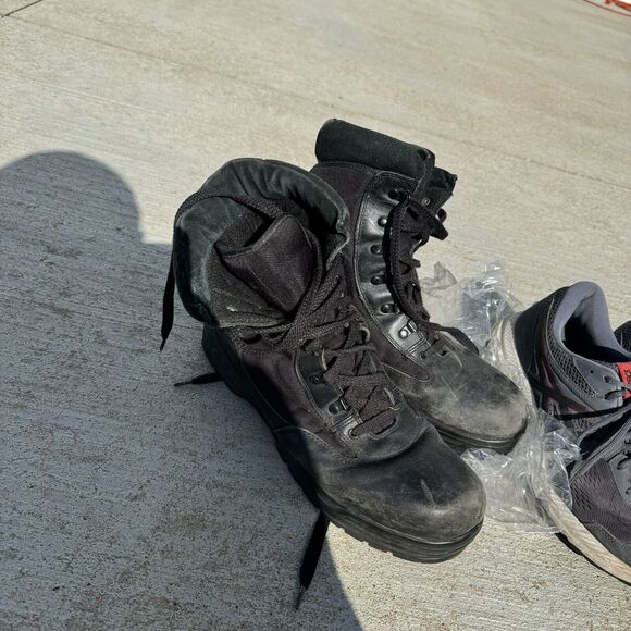 Corcoran Black Leather Jump? Boots Tactical Military Work Leather W/ ASICS Shoes main image 5